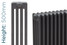 RR-FAN-4-0500-TH - Fitzrovia Metallic Anthracite 4 Column Horizontal Radiator H500mm x W990mm RR-FAN-4-0500-TH - Fitzrovia Metallic Anthracite 4 Column Horizontal Radiator H500mm x W990mm